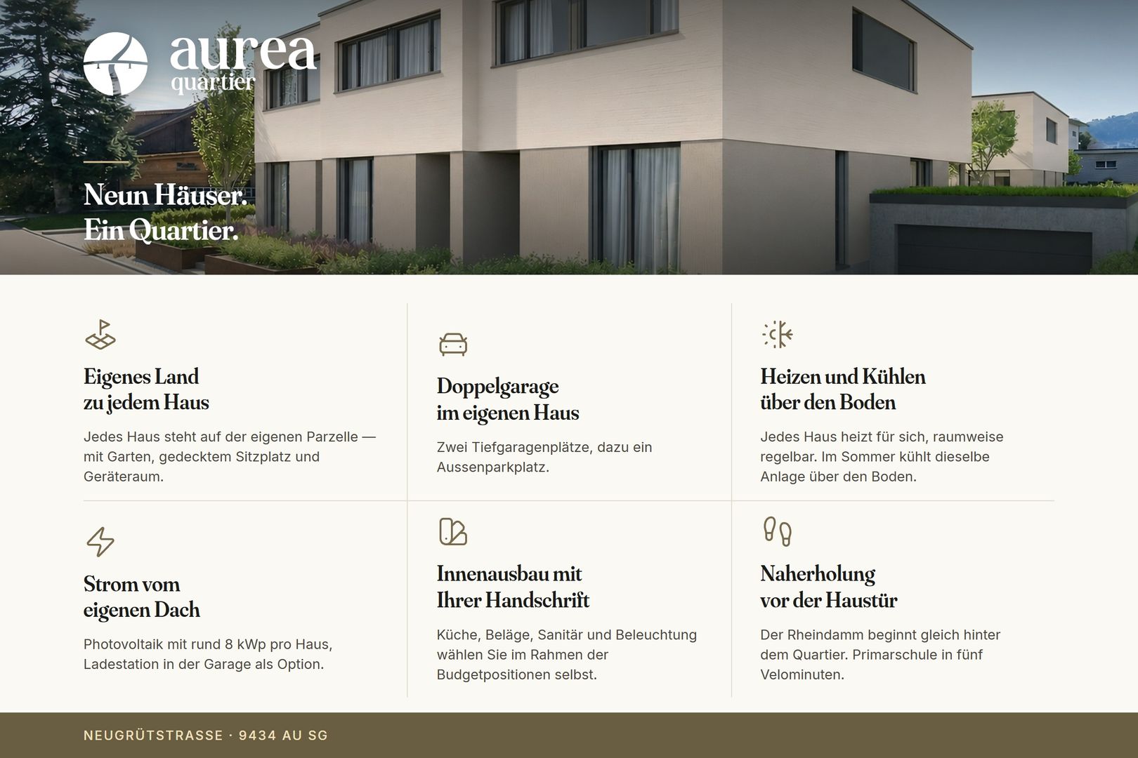 Neubauprojekt «Aurea Quartier» – 5.5-Zimmer-Reihenhaus mit eigenem Garten an sonniger Lage in Au - Bild 4