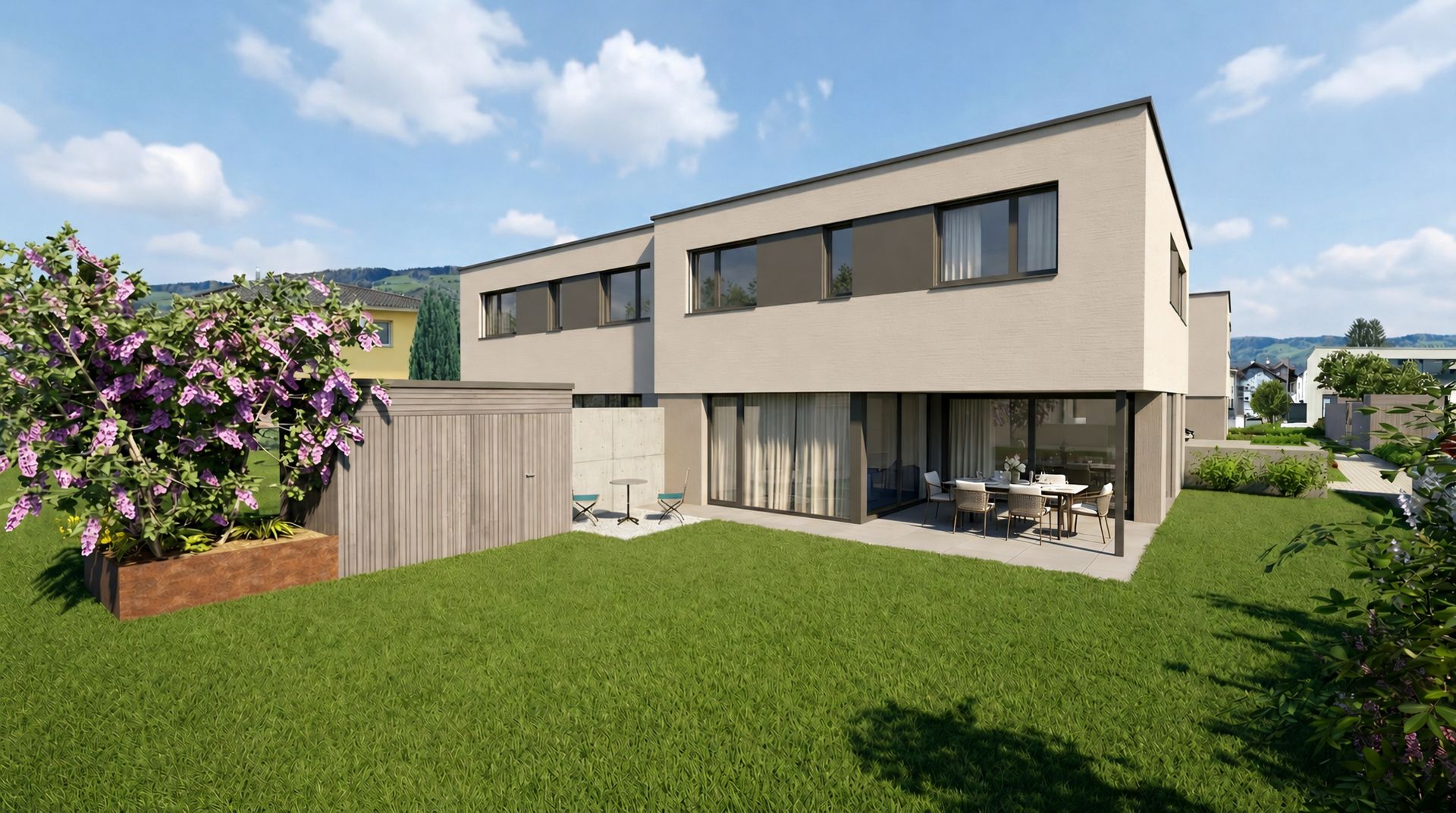 Neubauprojekt «Aurea Quartier» – 5.5-Zimmer-Doppelhaushälfte an ruhiger Lage in Au - Hauptbild