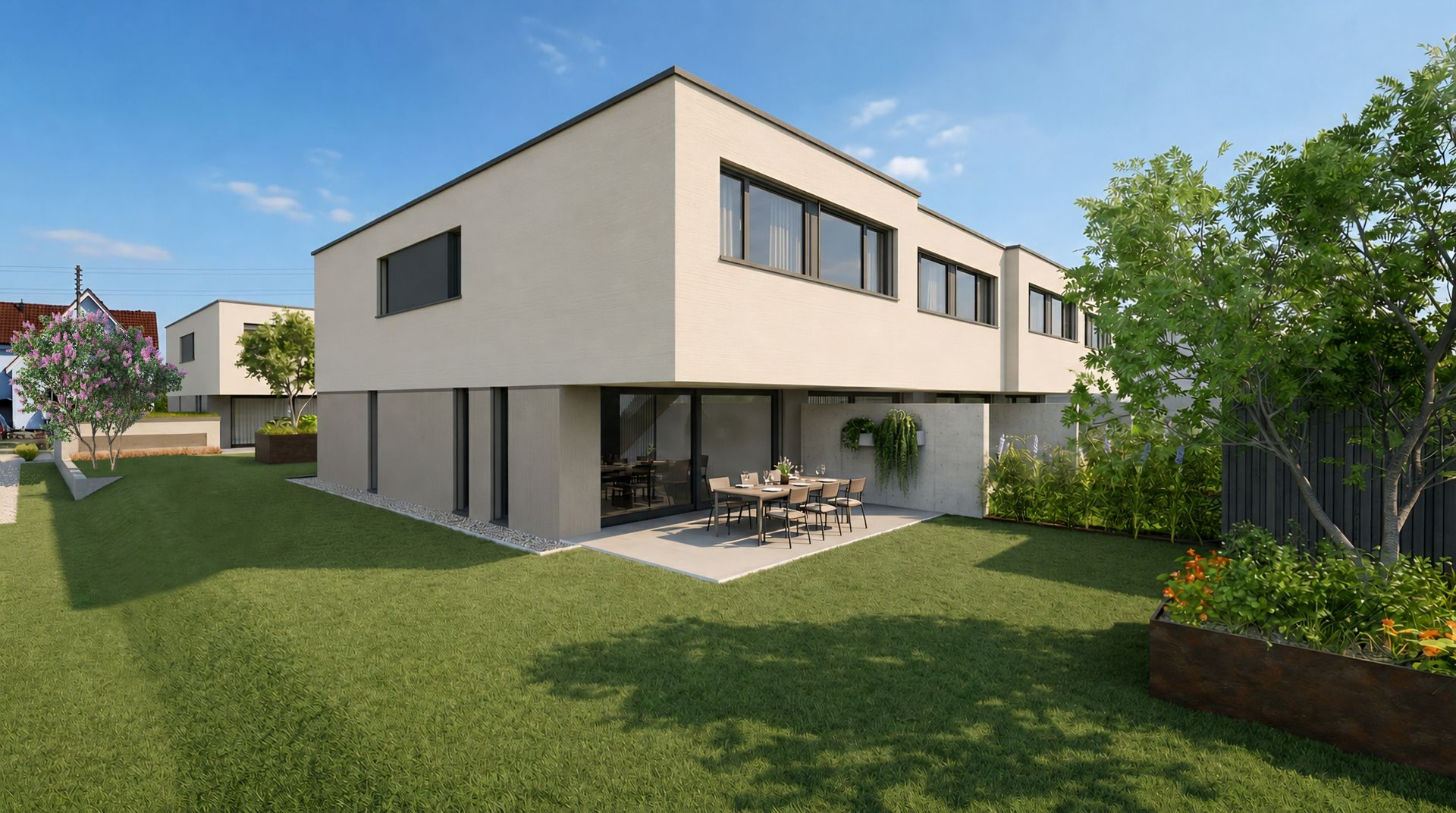 Neubauprojekt «Aurea Quartier» – 5.5-Zimmer-Reihenhaus mit eigenem Garten an ruhiger Lage in Au - Hauptbild